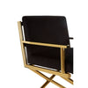 Luxe Black Velvet Accent Chair