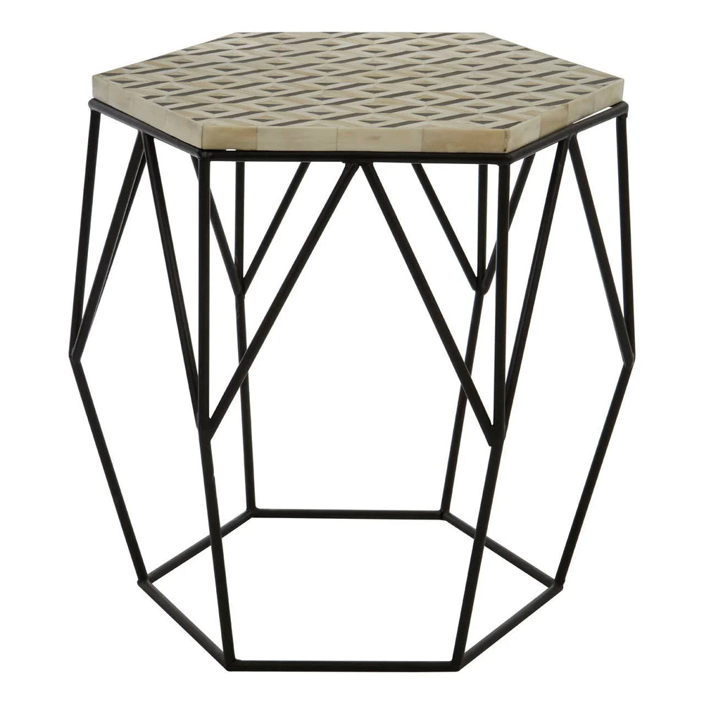 Hexagonal Geometric Side Table