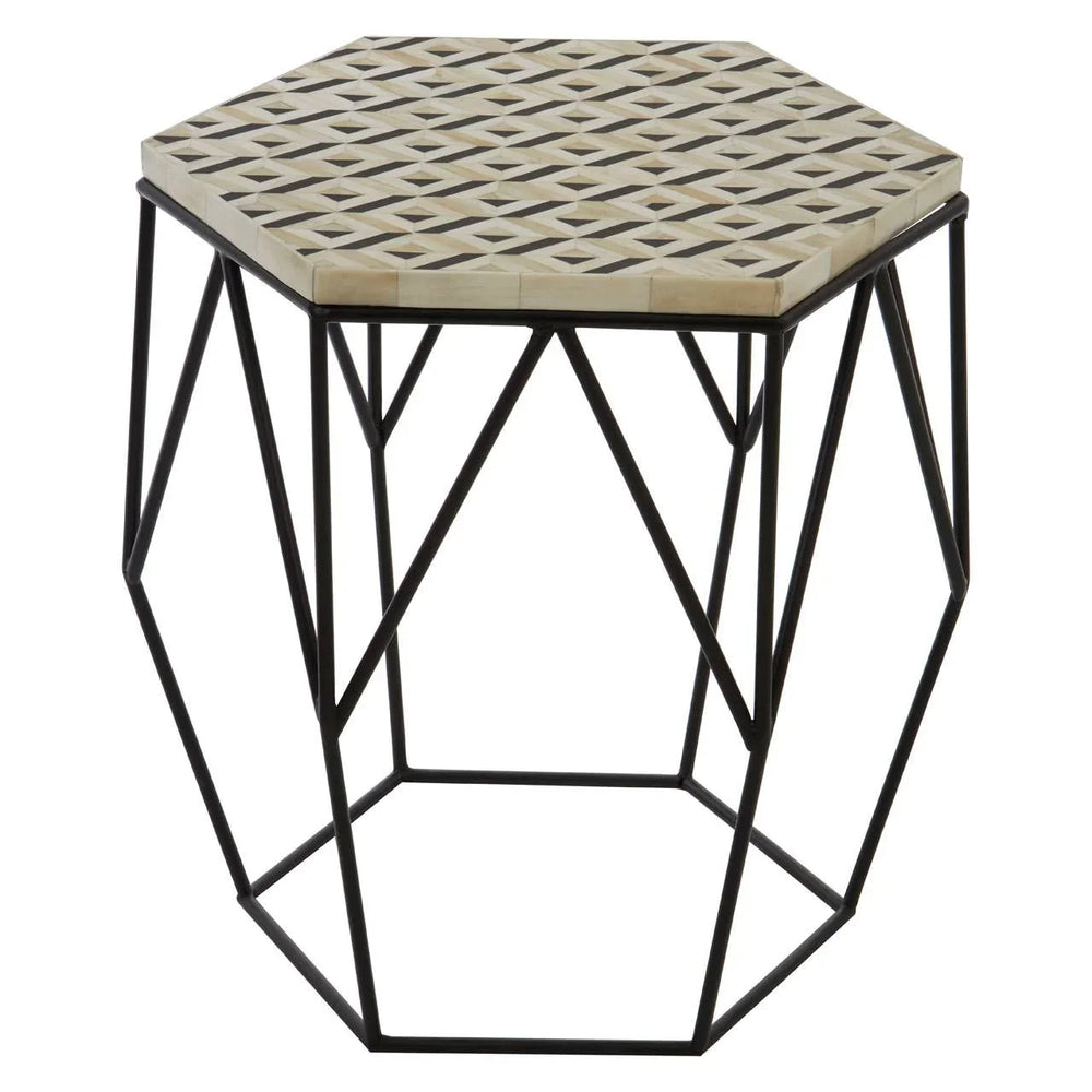 Hexagonal Geometric Side Table