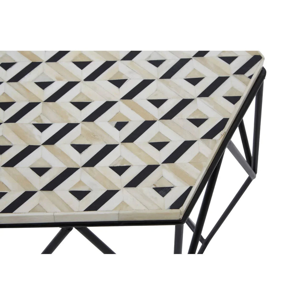Hexagonal Geometric Side Table
