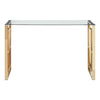 Golden Glam Glass Console Table