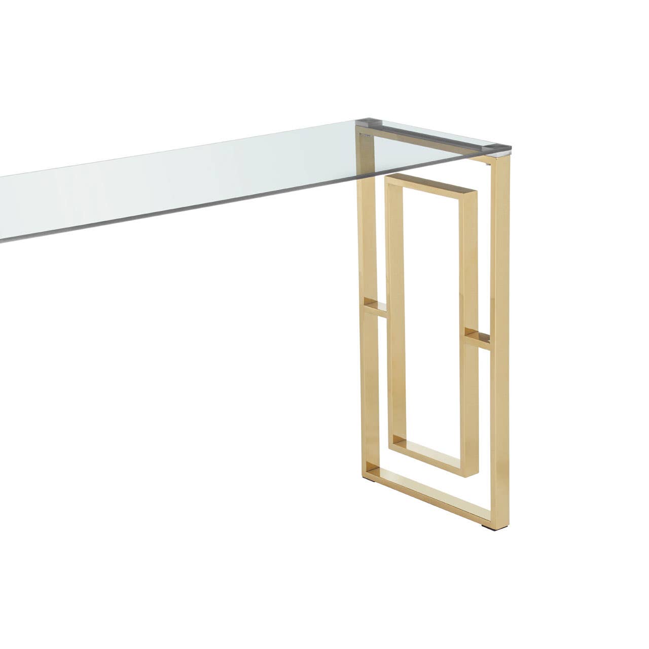 Golden Glam Glass Console Table