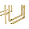 Gold Chrome Glass Square Table