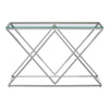 Prism Base Silver Glass Console