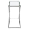 Prism Base Silver Glass Console
