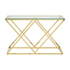 Golden Allure Glass Console Table