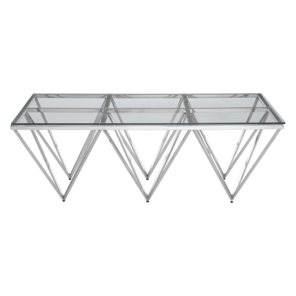 Prismatic Silver Glass Coffee Table