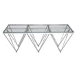 Prismatic Silver Glass Coffee Table