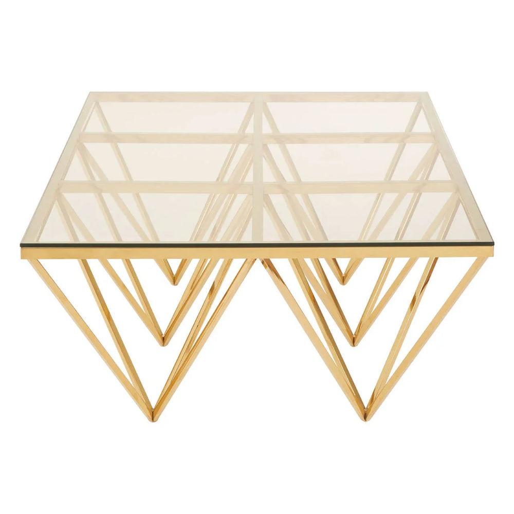 Gold Pincer Leg Coffee Table