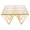Gold Pincer Leg Coffee Table