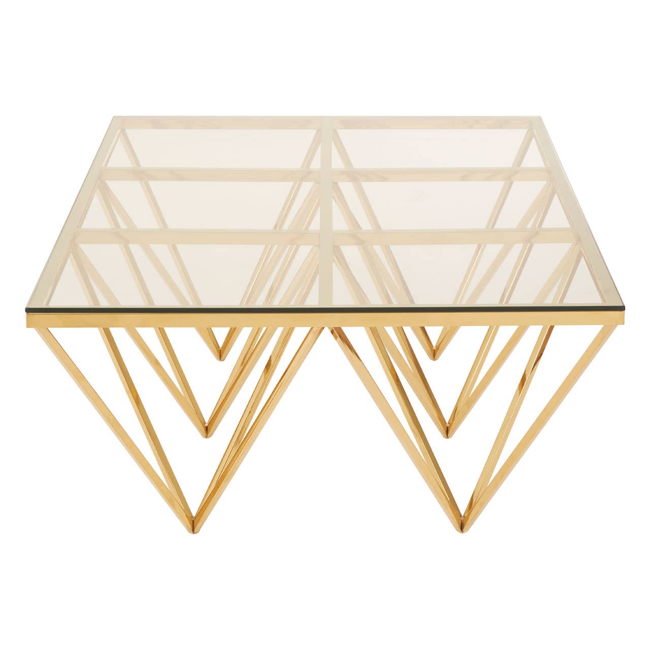 Gold Pincer Leg Coffee Table