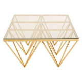 Gold Pincer Leg Coffee Table