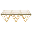 Gold Pincer Leg Coffee Table