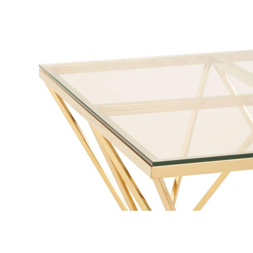 Gold Pincer Leg Coffee Table
