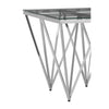 Prismatic Silver Glass End Table