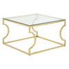 Curved Gold Frame Coffee Table