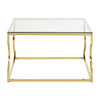 Curved Gold Frame Coffee Table