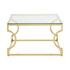 Curved Gold Frame Coffee Table