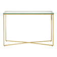 Luxury Gold Glass Console Table