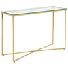 Luxury Gold Glass Console Table