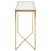 Luxury Gold Glass Console Table