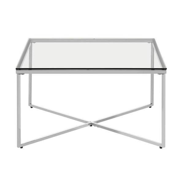 Elegant Silver Glass Coffee Table