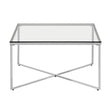 Elegant Silver Glass Coffee Table
