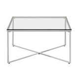 Elegant Silver Glass Coffee Table