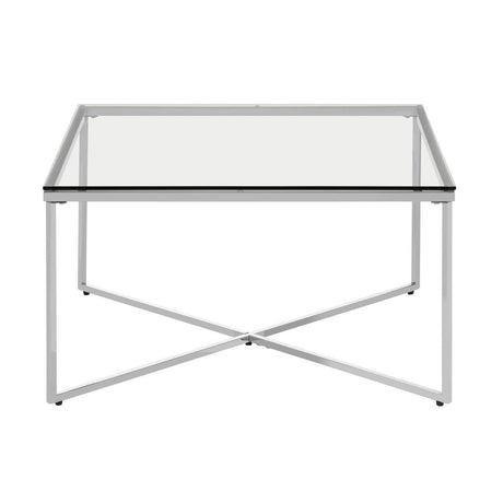 Elegant Silver Glass Coffee Table