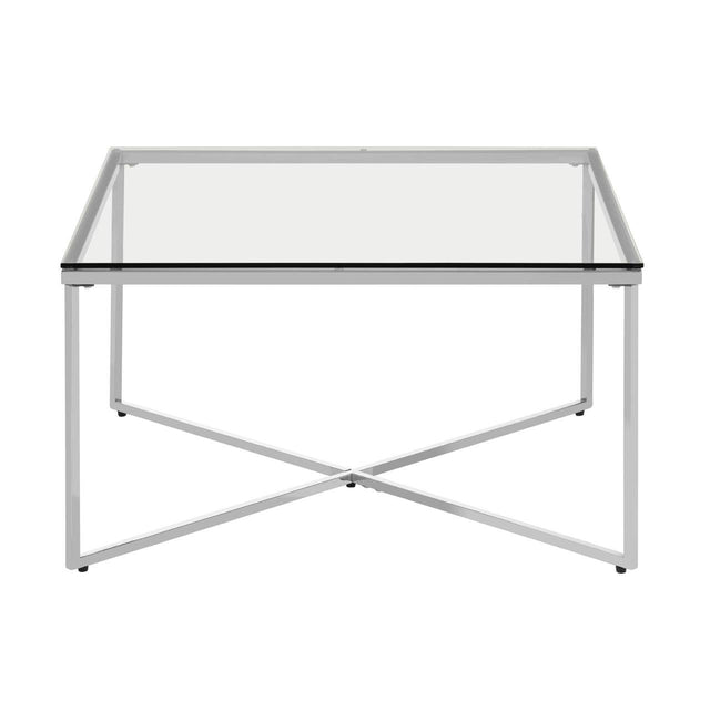 Elegant Silver Glass Coffee Table