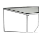 Elegant Silver Glass Coffee Table