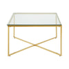 Elegant Gold Cross Coffee Table