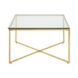 Elegant Gold Cross Coffee Table