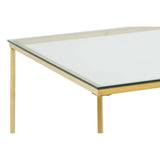 Elegant Gold Cross Coffee Table