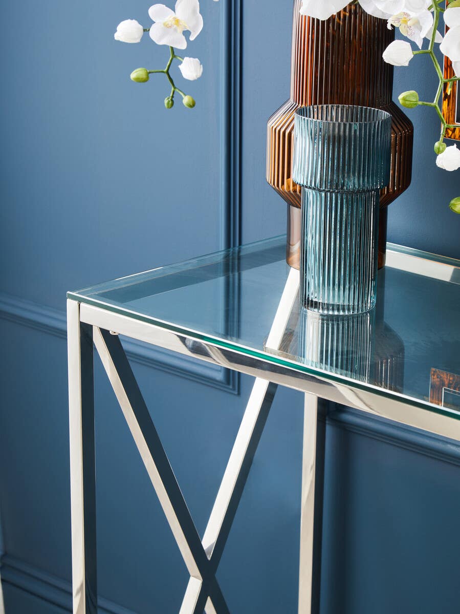 Silver Cross Console Table