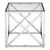 Sleek Stainless Steel End Table