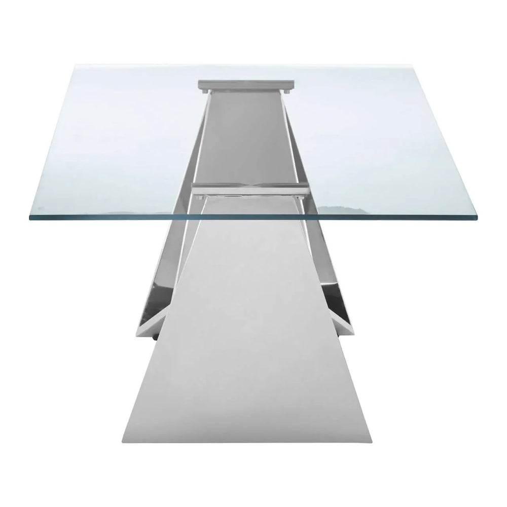 Reflective Stainless Steel Coffee Table