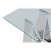Chrome Wing Glass End Table