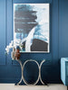 Chrome Elegance Glass Console Table