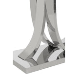 Chrome Elegance Glass Console Table