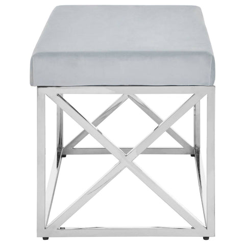 Luxe Blue Velvet Bench