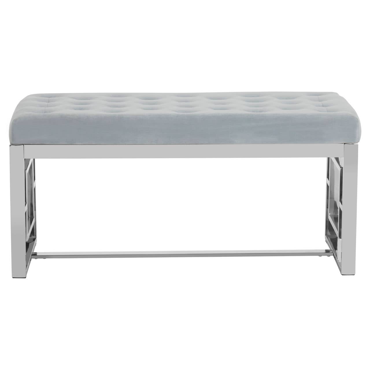 Luxe Blue Velvet Bench