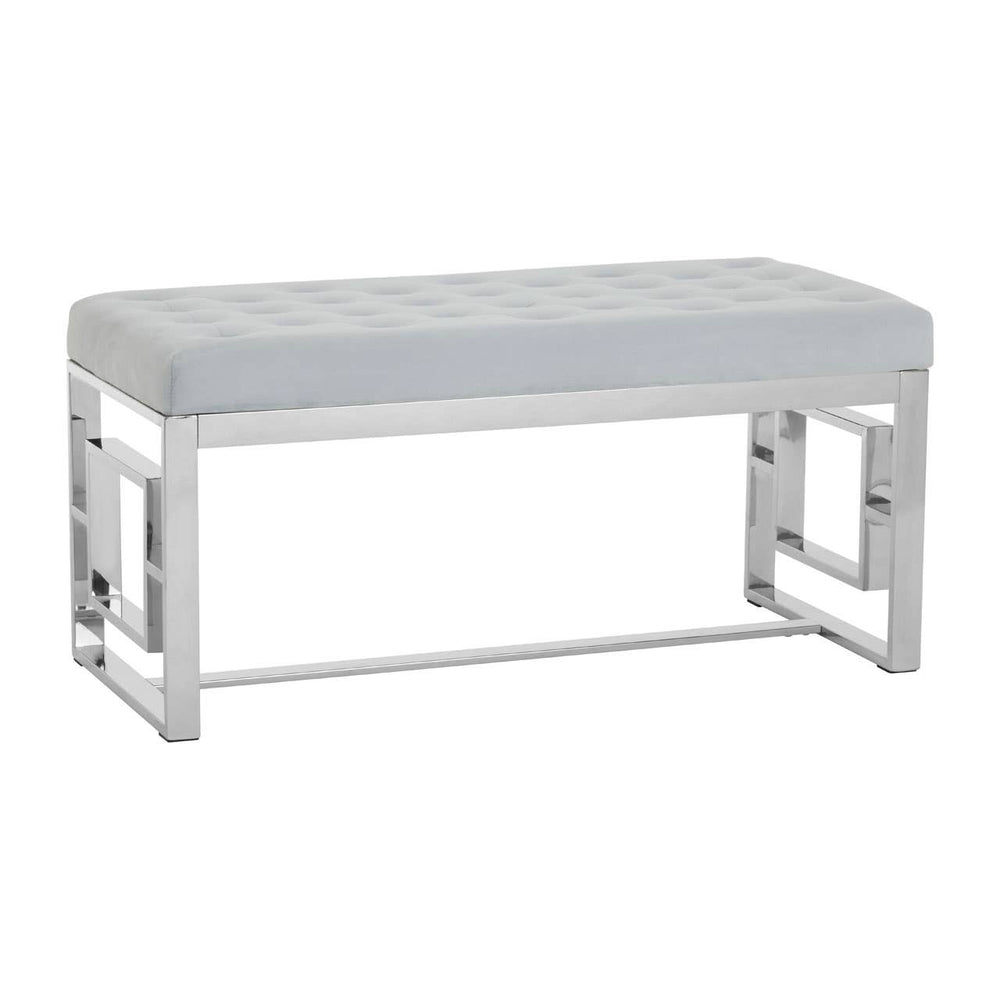 Luxe Blue Velvet Bench