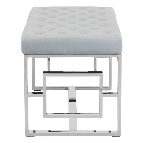 Luxe Blue Velvet Bench