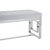 Luxe Blue Velvet Bench