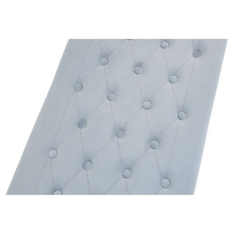 Luxe Grey Velvet Bench