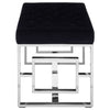 Luxe Black Velvet Bench