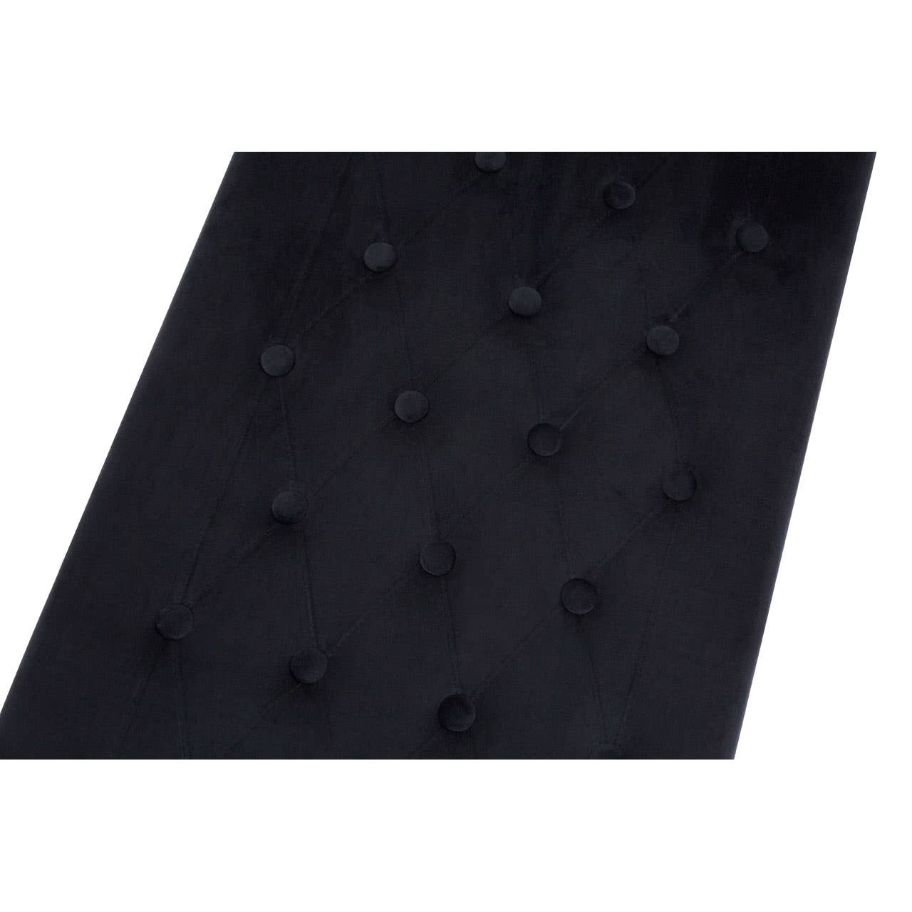 Luxe Black Velvet Bench