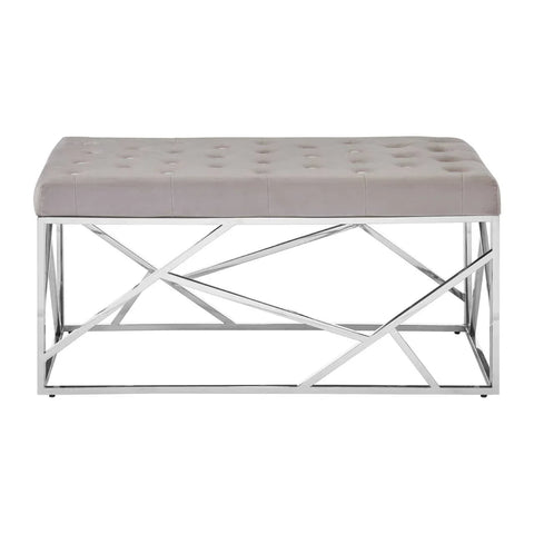 Luxe Velvet Silver Bench