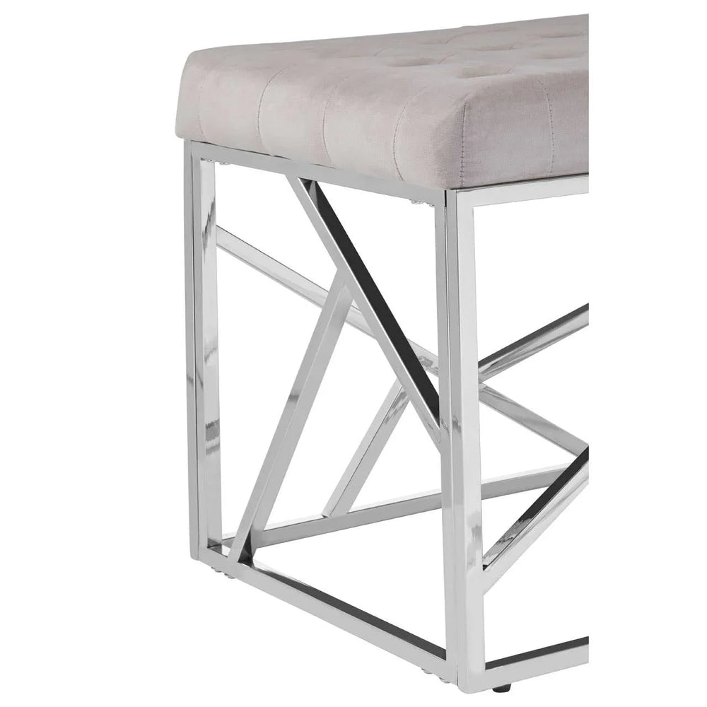 Luxe Velvet Silver Bench